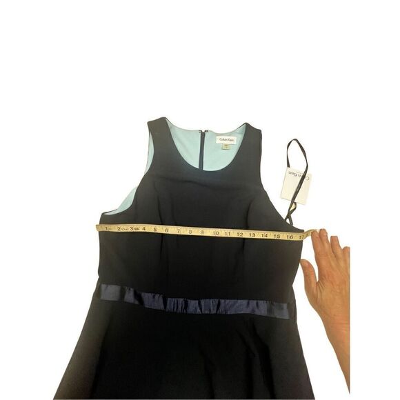 Calvin Klein Sleeveless Dress Navy Sz 12 NWT - Picture 6 of 7